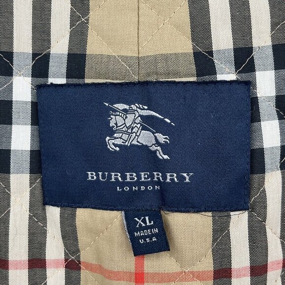 Burberry London Wool Blend Jacket Nova Check Quilted Lined Brown Men's XLarge - Picture 11 of 16